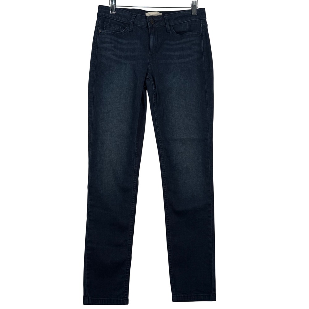 Calvin Klein 8 Ultimate Skinny Jean Dark Wash Quiet Luxury 90s Stretch 30x29 EUC